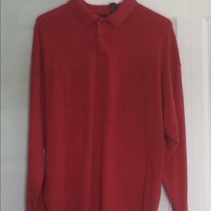 Red gap long sleeve polo xl